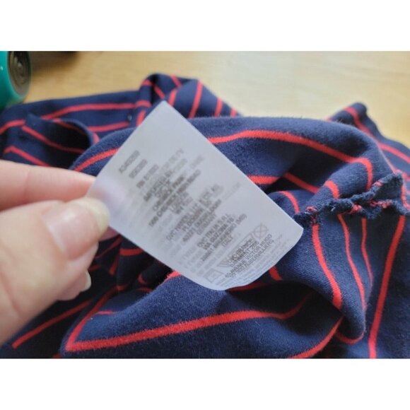 Isaac Mizrahi Live QVC Womens Top 1X Plus Tee Blue Stripe Cotton STR151E - Picture 8 of 9